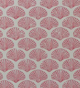 Scallop Shell Fabric by Barneby Gates Red Scallop Shell Fabric by Barneby Gates Red