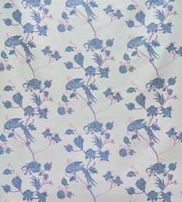 Vintage Bird Trail Fabric by Barneby Gates Blue/Pink Vintage Bird Trail Fabric by Barneby Gates Blue/Pink