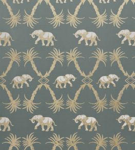 Elephant Palm Wallpaper by Barneby Gates Gunmetal/Gold Elephant Palm Wallpaper by Barneby Gates Gunmetal/Gold