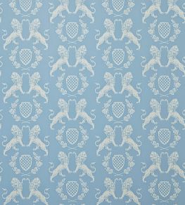Heraldic Lion Wallpaper by Barneby Gates Wedgewood Blue Heraldic Lion Wallpaper by Barneby Gates Wedgewood Blue