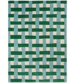 Basket Weave Rug by Harlequin Emerald/Aquamarine Basket Weave Rug by Harlequin Emerald/Aquamarine