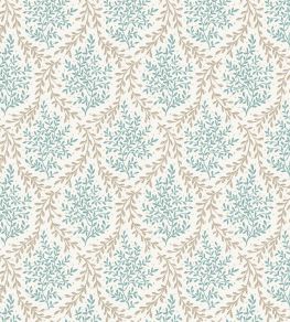 Bedgebury Fabric by Nina Campbell Aqua/Beige Bedgebury Fabric by Nina Campbell Aqua/Beige