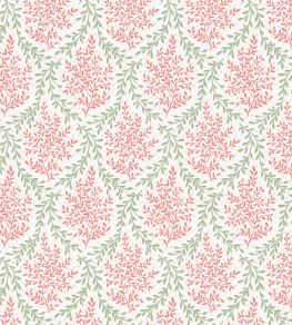 Bedgebury Fabric by Nina Campbell Coral/Eucalyptus Bedgebury Fabric by Nina Campbell Coral/Eucalyptus