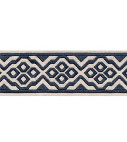 Belinda Tape Trimming by Thibaut Navy Belinda Tape Trimming by Thibaut Navy