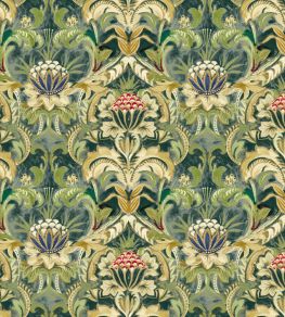 Belvedere Fabric by Arley House Emerald Belvedere Fabric by Arley House Emerald