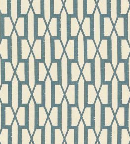 Belvedere Fabric by Schumacher Peacock Blue
