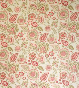 Bepton Fabric by Titley and Marr Scarlet, Grass & Coral Bepton Fabric by Titley and Marr Scarlet, Grass & Coral