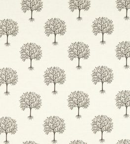 Bergamot Fabric by Clarke & Clarke Charcoal/Linen