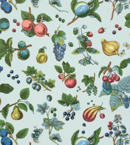 Berry Grove Wallpaper by Schumacher Sky Berry Grove Wallpaper by Schumacher Sky