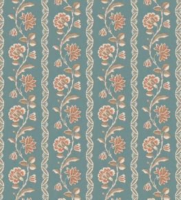 Bertin Fabric by Nina Campbell Teal/Russet Bertin Fabric by Nina Campbell Teal/Russet