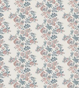 Bibury Fabric by Nina Campbell Indigo/Red Bibury Fabric by Nina Campbell Indigo/Red