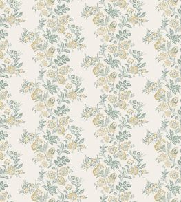 Bibury Fabric by Nina Campbell Teal/Ochre Bibury Fabric by Nina Campbell Teal/Ochre