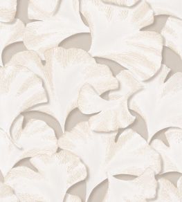 Biloba Wallpaper by Casadeco Beige Lin