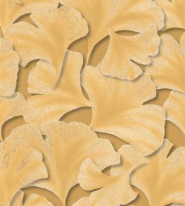 Biloba Wallpaper by Casadeco Jaune Mordore Biloba Wallpaper by Casadeco Jaune Mordore