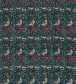 Bird And Anemone Fabric by Morris & Co Forest/Indigo Bird And Anemone Fabric by Morris & Co Forest/Indigo