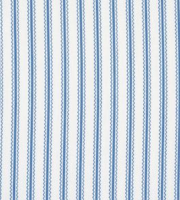 Birdie Ticking Stripe Fabric by Schumacher Indigo Birdie Ticking Stripe Fabric by Schumacher Indigo