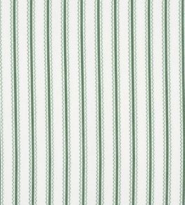 Birdie Ticking Stripe Fabric by Schumacher Leaf Green Birdie Ticking Stripe Fabric by Schumacher Leaf Green