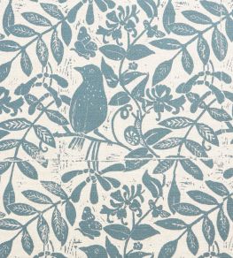 Birds & Bees Fabric by Molly Mahon Petrol