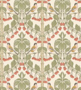 Birds & Cherries Wallpaper by GP & J Baker Red/Green