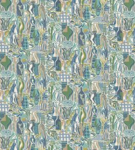 Bistro Fabric by Osborne & Little Indigo/Leaf Bistro Fabric by Osborne & Little Indigo/Leaf