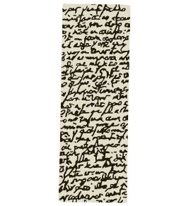 Black on White Manuscrit Runner Rug by Nanimarquina 2 Black on White Manuscrit Runner Rug by Nanimarquina 2