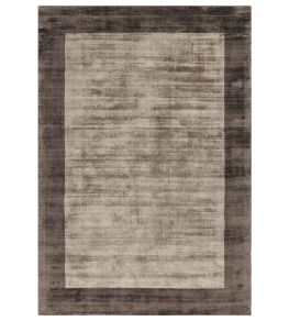 Blade Border Rug by Asiatic Mocha, Chocolate