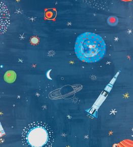 Blast Off Wallpaper by Villa Nova Blue
