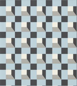 Blocks Wallpaper by Harlequin Cornflower / Black Earth / Sketched