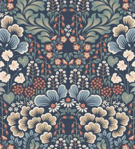 Blomstervall Wallpaper by Borastapeter Blue Blomstervall Wallpaper by Borastapeter Blue