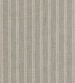 Bloodstone Stripe Fabric by Ian Mankin Moss / Garnet
