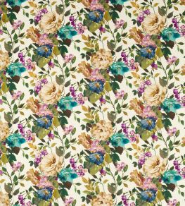 Bloom Fabric by Clarke & Clarke Amethyst Bloom Fabric by Clarke & Clarke Amethyst