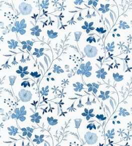 Bloom Fabric by Thibaut Blue and White Bloom Fabric by Thibaut Blue and White