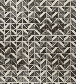 Bloomsbury Square Fabric by Anna French Black Bloomsbury Square Fabric by Anna French Black