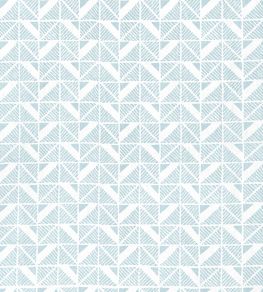 Bloomsbury Square Fabric by Anna French Soft Blue Bloomsbury Square Fabric by Anna French Soft Blue