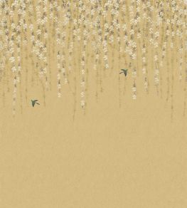 Blossom Mural by Thibaut Gold Blossom Mural by Thibaut Gold