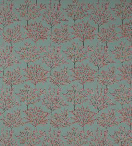 Blossom Tree Fabric by Jane Churchill Aqua / Pink