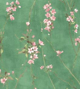 Blossom Wallpaper by Woodchip & Magnolia Evergreen Blossom Wallpaper by Woodchip & Magnolia Evergreen