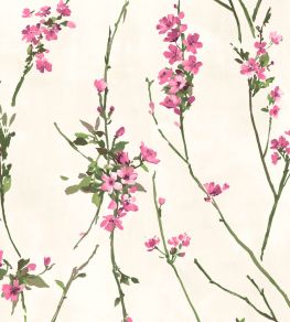 Blossom Wallpaper by Woodchip & Magnolia Pink on Cream