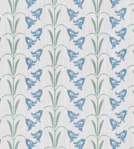 Bluebells Fabric by Barneby Gates Blue/Green
