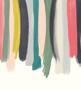 Blurred Lines Mural by Ohpopsi Spruce & Blush Blurred Lines Mural by Ohpopsi Spruce & Blush