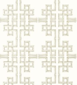 Boca Bamboo Wallpaper by Thibaut Beige Boca Bamboo Wallpaper by Thibaut Beige