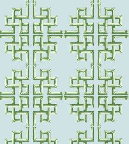 Boca Bamboo Wallpaper by Thibaut Green and Blue Boca Bamboo Wallpaper by Thibaut Green and Blue