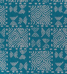 Bogolan Fabric by Titley and Marr Turquoise