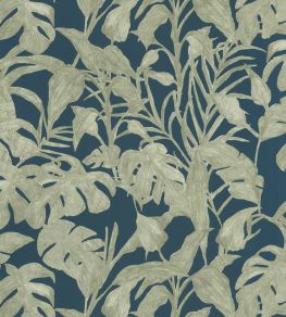 Bogota Wallpaper by Caselio Vert Kaki Bleu Bogota Wallpaper by Caselio Vert Kaki Bleu