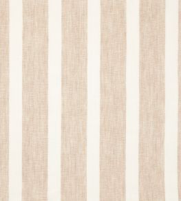 Bold Stripe Linen Fabric by Volga Linen Natural/White