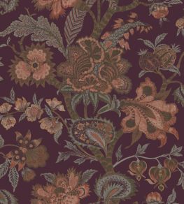 Bombay Fabric by Arley House Claret
