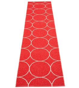 Boo Runner Rug by Pappelina Red/Vanilla Boo Runner Rug by Pappelina Red/Vanilla
