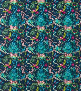 Bosque Dreams Velvet Fabric by Clarke & Clarke Navy Bosque Dreams Velvet Fabric by Clarke & Clarke Navy