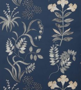 Botanical Stripe Wallpaper by Liberty Pewter blue Botanical Stripe Wallpaper by Liberty Pewter blue