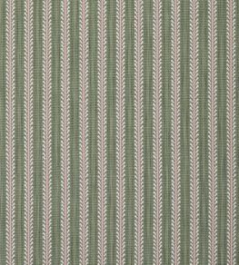 Bourdon Stripe Fabric by Colefax and Fowler Olive